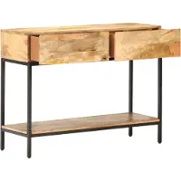 vidaXL Wandtafel 100x35x76 cm massief mangohout