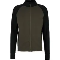 Stoic - MerinoFleece260 FlenSt. Jacket - Merinovest 4XL, zwart/olijfgroen