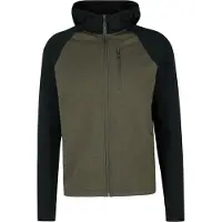 Stoic - MerinoFleece335 KuolpaSt. II Zip Hoody - Merinohoodie M, zwart/olijfgroen