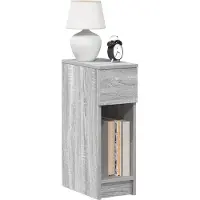 vidaXL Nachtkastje met lade 20x36x60 cm grijs sonoma eikenkleurig