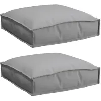vidaXL Kussen 2 pcs Oxford Stof Grijs 40 x 40 x 8 cm