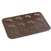 Gobel bakvorm 12 tartelettes ø 5 cm staal bruin