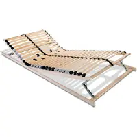 Coemo 7-zones lattenbodem Ergo KF 120x200 cm met verstelbaar hoofd- en voetgedeelte, voorzien van 28 flexibele latten, instelbare stevigheid en middenband voor drukverdeling