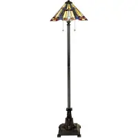 QUOIZEL Staande LED Lamp Inglenook | 2X E27 Max 60W | Valiant Bronze