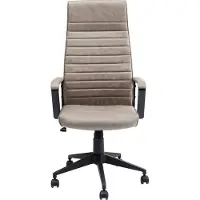 Kare design Labora High Bureaustoel - Kiezelgrijs Kunstleer