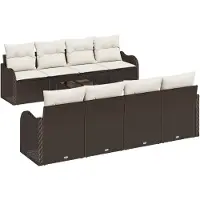vidaXL Tuinbank Set Bruin 55 x 55 x 37 cm poly rattan