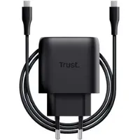 Trust Maxo GaN - 45W USB-C Oplader - Snellader voor laptop, tablet en smartphone - 2m Kabel - Zwart