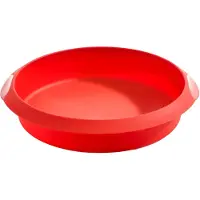 Lékué ronde cakevorm siliconen 24 cm Rood