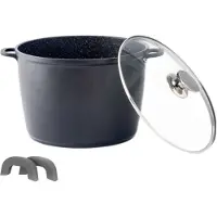 Cheffinger Soeppan - Diepe Braadpan - Marmeren Coating - 32cm - Zwart