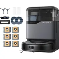 Eufy Clean Omni C20 Robotstofzuiger met reinigingsstation en Vervangingssets - Robot Vacuum - 7.000 Pa Zuigkracht, Ronddraaiende Dweilpads, Met Objectdetectie, 8,5 cm Ultraplat Design, Zwart