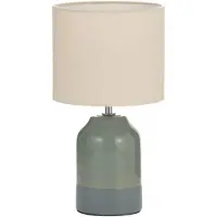 Pauleen LED Tafellamp Sandy Glow - E14 - Max. 20W - Woonkamer, Slaapkamer & Eetkamer - Crème/Groen