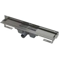 Alca - Douchegoot Flexible 75 cm, met verstelbare manchet aan de wand, roestvrij staal APZ4-750