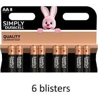 Duracell 48 Stuks (6 Blisters A 8 St) Duracell Aa Simply Batterijen