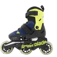 Rollerblade Rolschaatsen - Microblade 3WD - Blue/Limoen - In - - 28/32 - Rolschaatsen