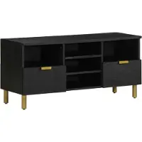 vidaXL Tv-meubel 100x33x46 cm bewerkt hout zwart