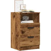 vidaXL Nachtkastje 40x36x65 cm bewerkt hout oud houtkleurig