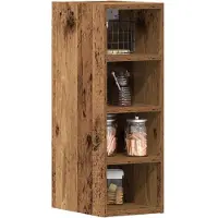 vidaXL Bovenkast Riga 20x29,5x60 cm bewerkt hout oud houtkleurig