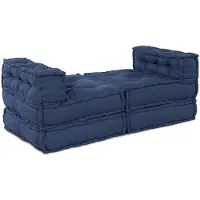 vidaXL Modulebankeenheid Stof Indigo 210 x 140 x 56 cm