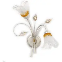 ONLI Wandlamp Lancia, dimbaar, wit / opaal, Woon-/ Eetkamer, metaal, Florentijns, Wandlamp
