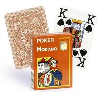 Modiano poker speelkaarten bruin 4 index