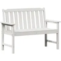 vidaXL Tuinbank Wit 120 x 59 x 88 cm HDPE