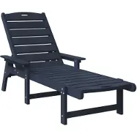vidaXL Ligstoel 2 st Polyetheen Marineblauw
