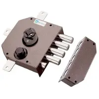 Mottura Slot met vijf vergrendelpunten, te monteren met oplegplaat en dubbele sluiting, model 20550 - 60 mm, rechts (20550VDDMJ)