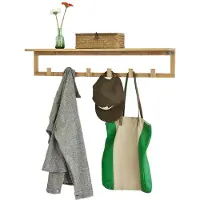 SoBuy Étagère Mural Bambou 6 Crochets 90cm
