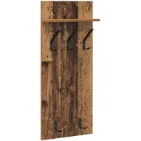 vidaXL Wandgemonteerde kapstok Muurmontage Oudhout 40 x 10 x 90 cm