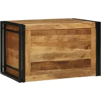 vidaXL Opbergbox Bruin en Zwart 80 x 50 x 50 cm Acaciahout