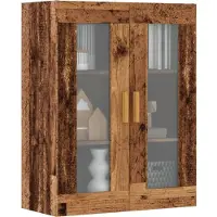 vidaXL Bovenkast 69,5x34x90 cm oud houtkleurig