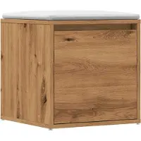 vidaXL Opbergbox met lade 40,5x40x40 cm bewerkt hout artisanaal eiken
