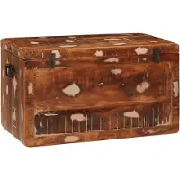 vidaXL Opbergbox met opslag met de deur Bruin Massief Mango Hout