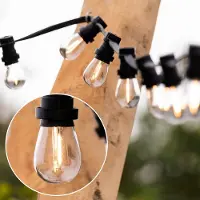 LumenXL Prikkabel set met 1 watt filament lampen van helder glas: optie dimbaar