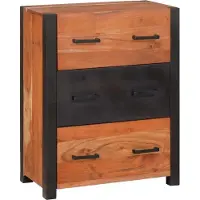 vidaXL Dressoir met lade Bruin 55 x 30 x 75 cm Massief Acacia Hout