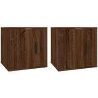 vidaXL Tv-wandmeubels 2 st 40x34,5x40 cm bruin eikenkleur