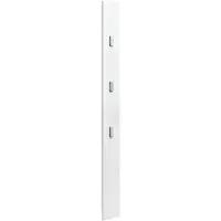 Helloshop26 Kledingrek garderobe 170 cm wandhaken wandpaneel wit 03_0002143