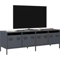 vidaXL Tv-meubel 135x39x43,5 cm koudgewalst staal antracietkleurig