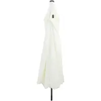 vidaXL Tuinparasol 395 x 395 x 245 cm Polyester Rond Zand en Antraciet
