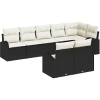 vidaXL Tuinbank Set 8 st 8-Aantal zitplaatsen poly rattan