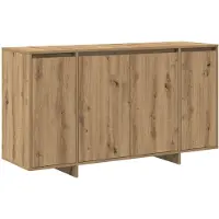 vidaXL Dressoir Artisan Eiken 135 x 41 x 75 cm Bewerkt hout