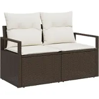 vidaXL Bankstel 3 st Bruin poly rattan