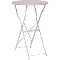 vidaXL Bistrotafel, beige, Ø 50 x 71 cm, met poedercoating van staal