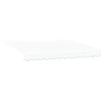 vidaXL Vervangingsdoek voor zonnescherm Wit 330 x 195 cm Polyester