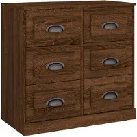 vidaXL Dressoir 70x35,5x67,5 cm bewerkt hout bruin eikenkleur