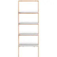 SoBuy Ladderrek Boekenkast 4 Niveaus Opbergkast op Poten