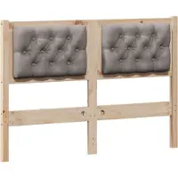 vidaXL Hoofdbord Anders Bruin en taupe 120 cm Massief grenenhout