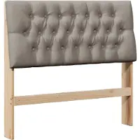 vidaXL Gestoffeerd hoofdbord Taupe 100 cm Massief grenenhout