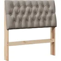 vidaXL Gestoffeerd hoofdbord Taupe 90 cm Massief grenenhout
