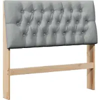 vidaXL Gestoffeerd hoofdbord Lichtgrijs 100 cm Massief grenenhout